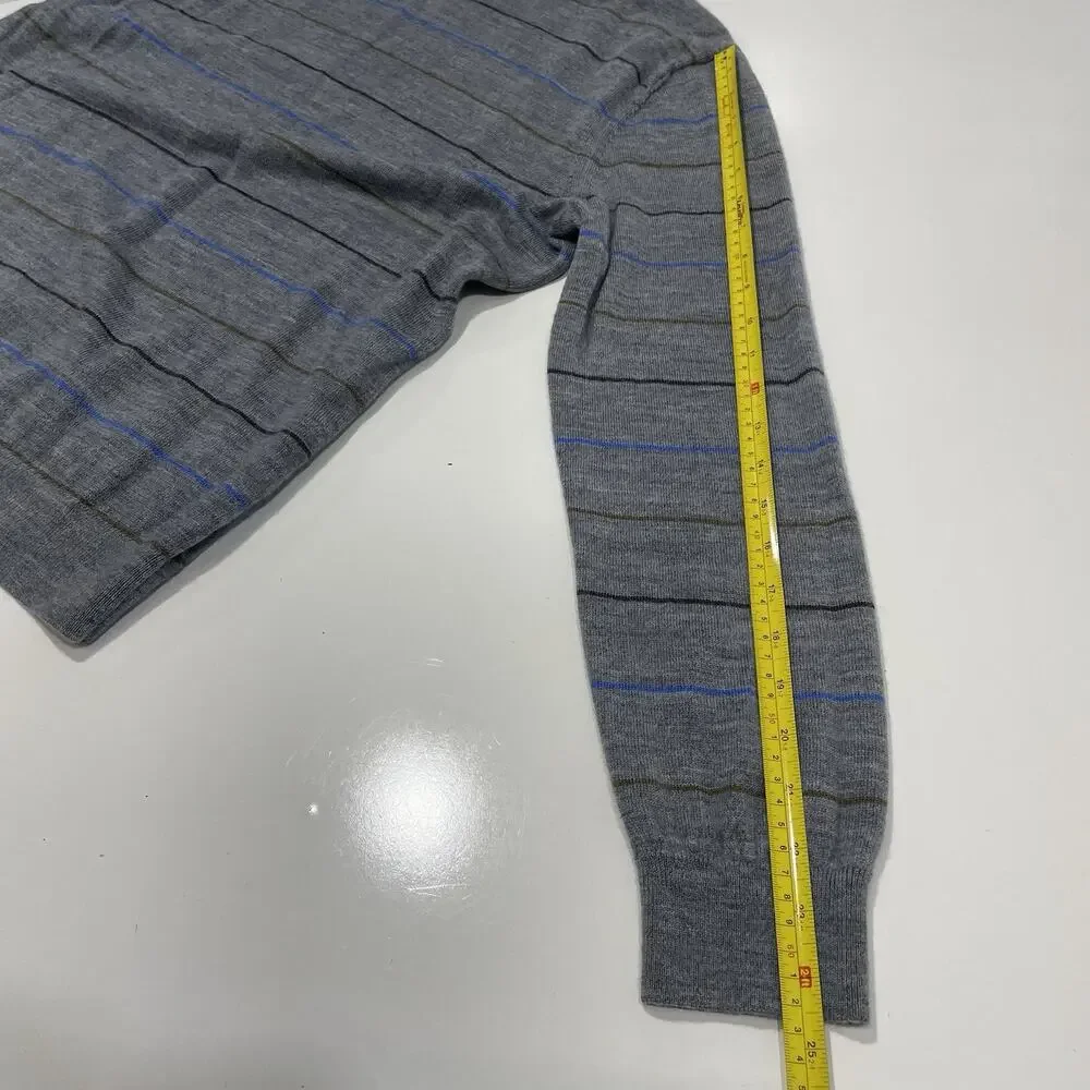 Banana Republic Men’s Gray Extra Fine Merino Wool Sweater Soft Large